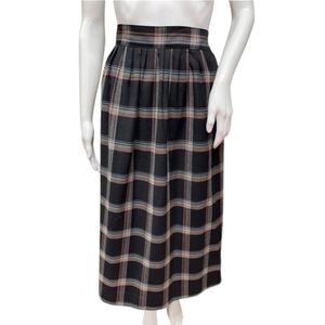 Pendleton Vintage 70's 70s 100% Virgin Wool Plaid Pleated Skirt Women's Size 16